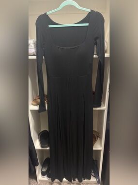 POPFLEX Black Go With the Flow Long-Sleeve Jumpsuit